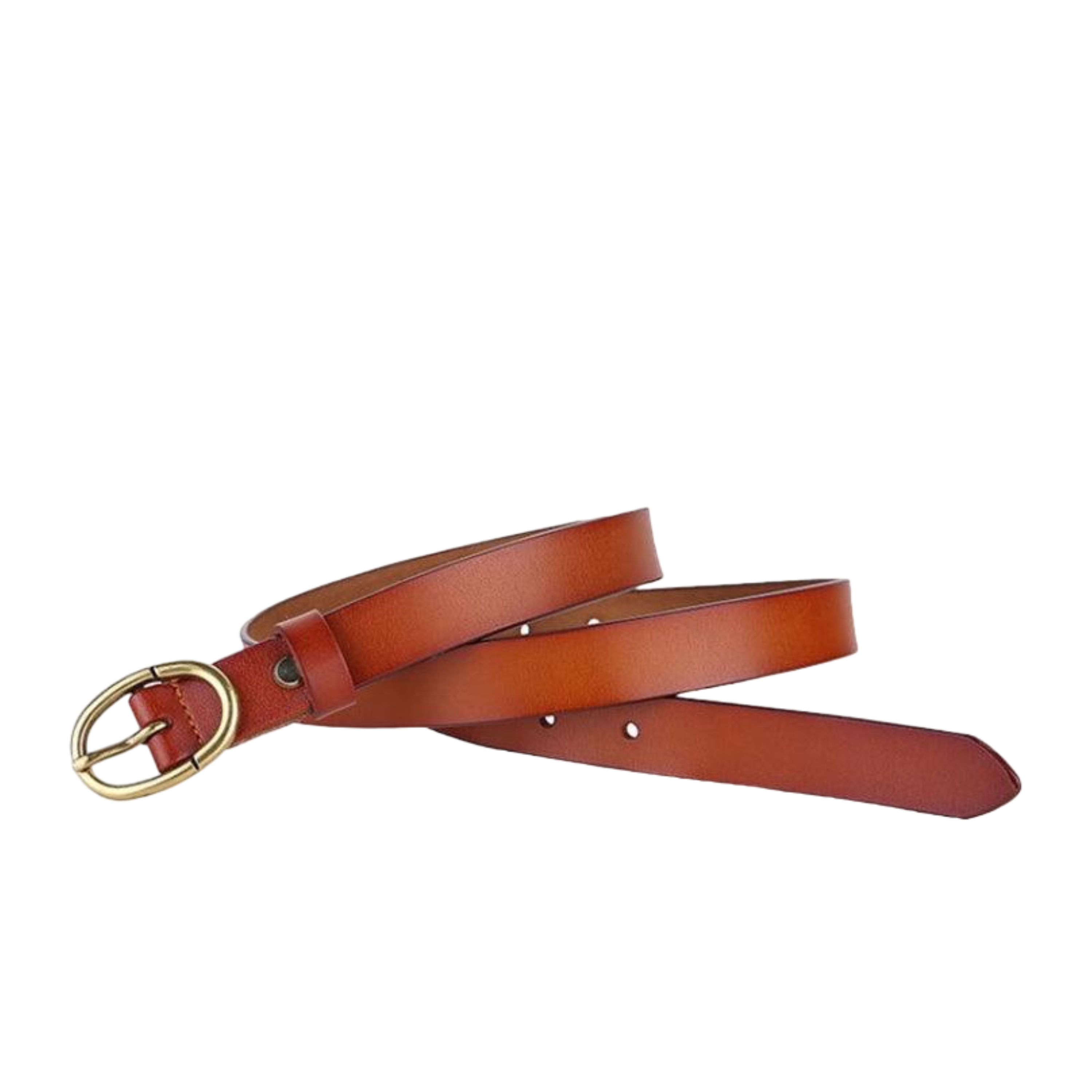 Retro Smooth Leather Belt For Women, Angela Model - Leather Purse Backpack