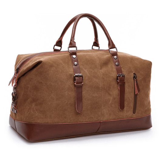 Contemporary vintage canvas duffle for travel adventures