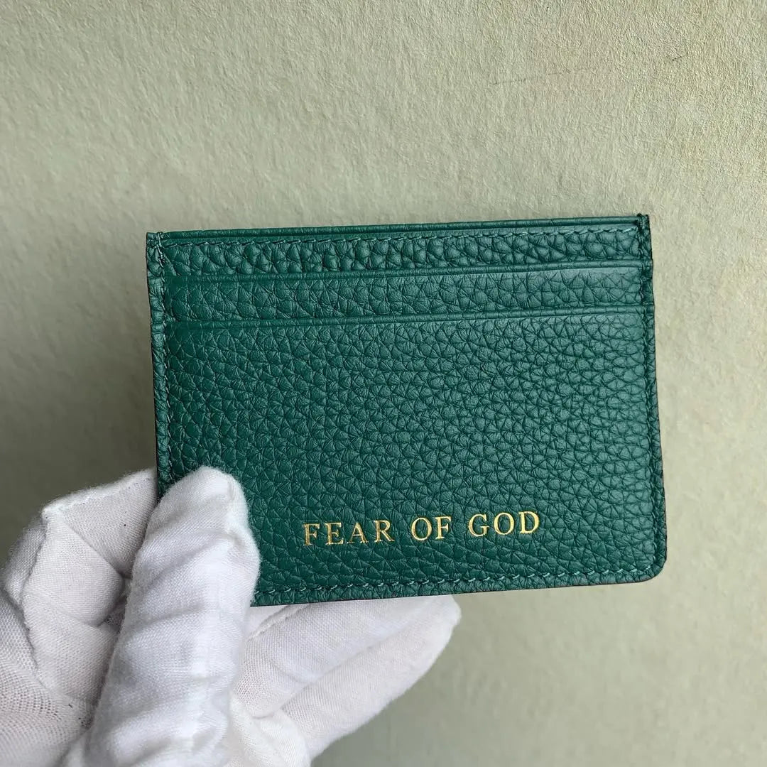 Handcrafted Green Leather Card Holder Wallet - Leather Purse Backpack