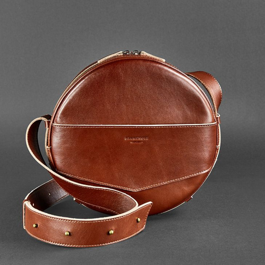 round leather bag uk