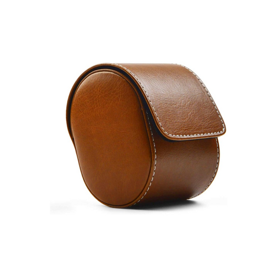 Unique Brown Leather Watch Case - 1 Slot