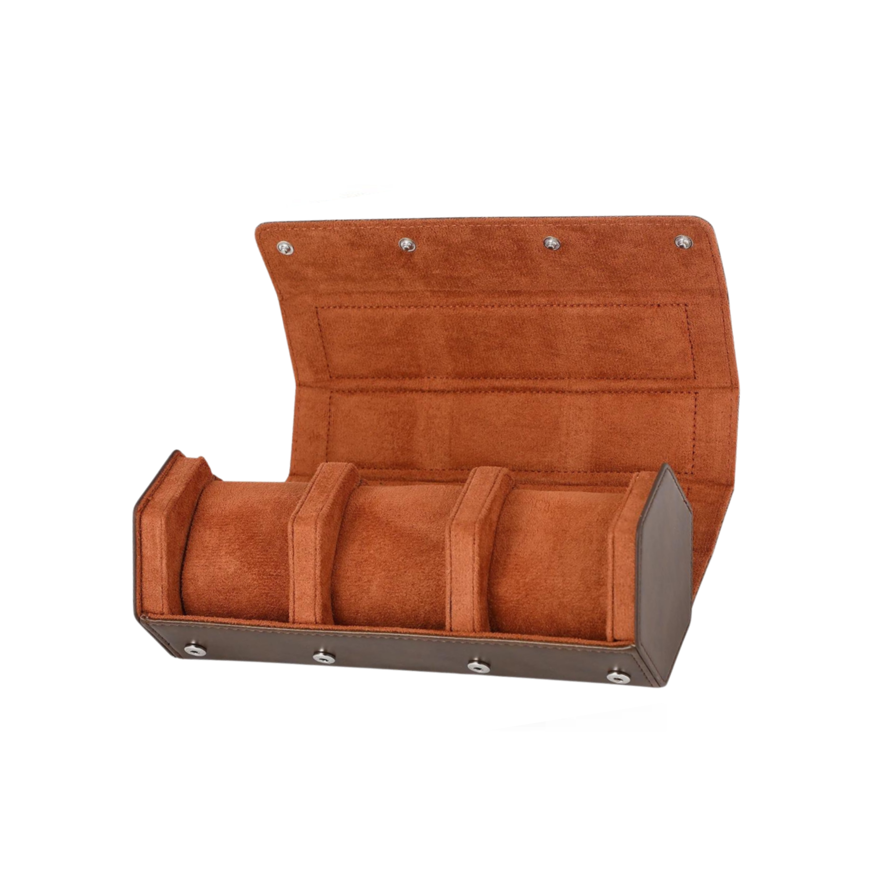Exclusive Brown Hexagonal Watch Case - Leather Purse Backpack