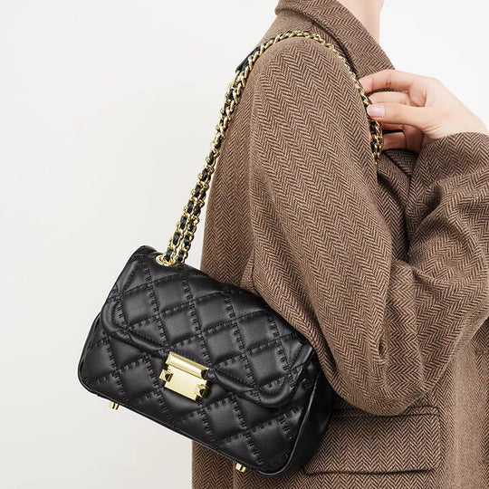 Where to find luxury shoulder bags with chain in quilted leather