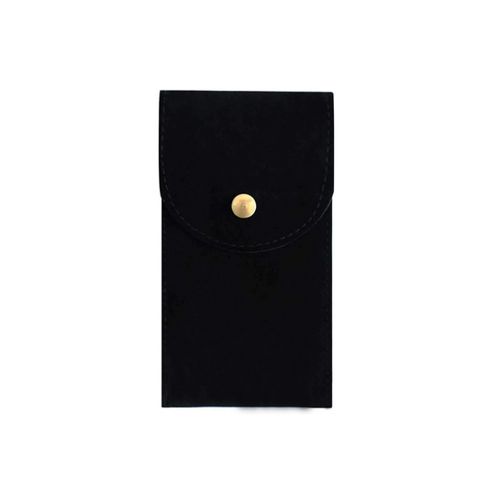 Black Flannel Single Slot Fabric Watch Pouch