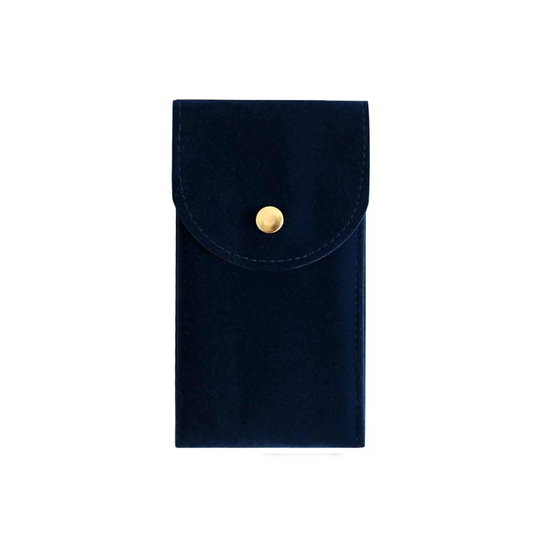 Handcrafted Blue Single Slot Fabric Watch Pouch