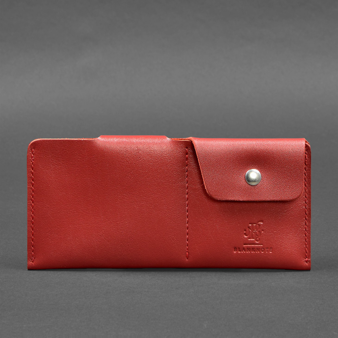 red leather wallet mens