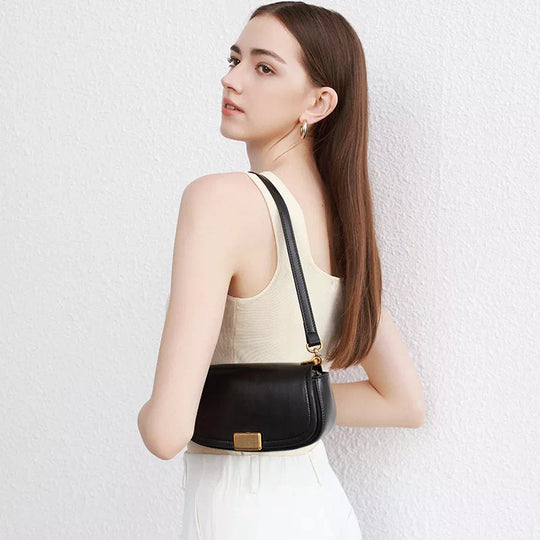 Where to buy stylish small leather shoulder saddle bags with flaps