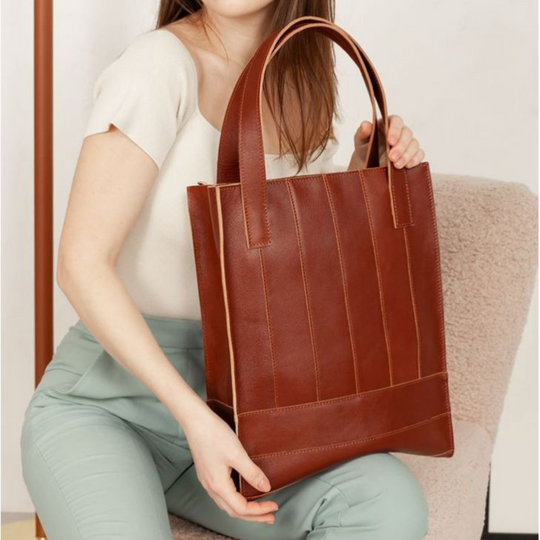leather shopper bag tote