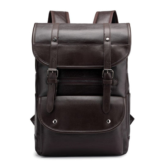 Men's and women's vintage-inspired high-quality leather backpack