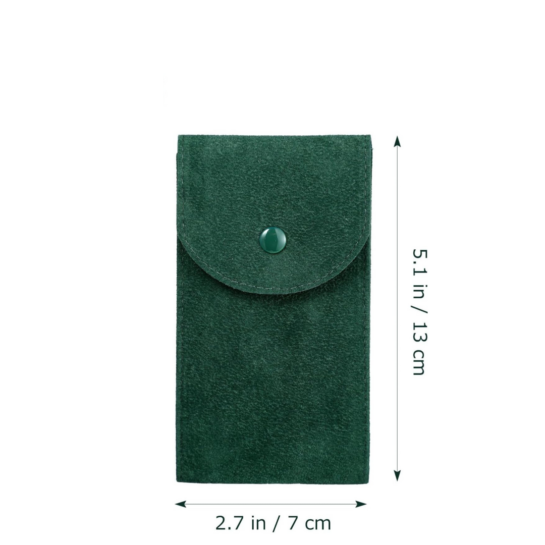 Green Unique Single Slot Fabric Watch Pouch