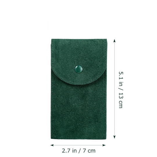 Green Unique Single Slot Fabric Watch Pouch