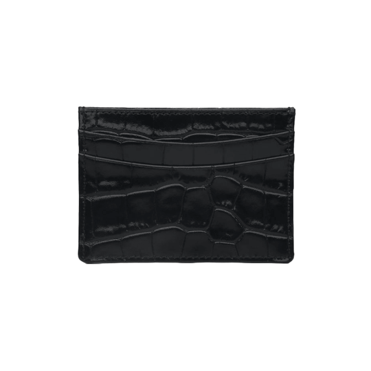 Luxury Card Holder in Italian Crocodile Leather - Leather Purse Backpack