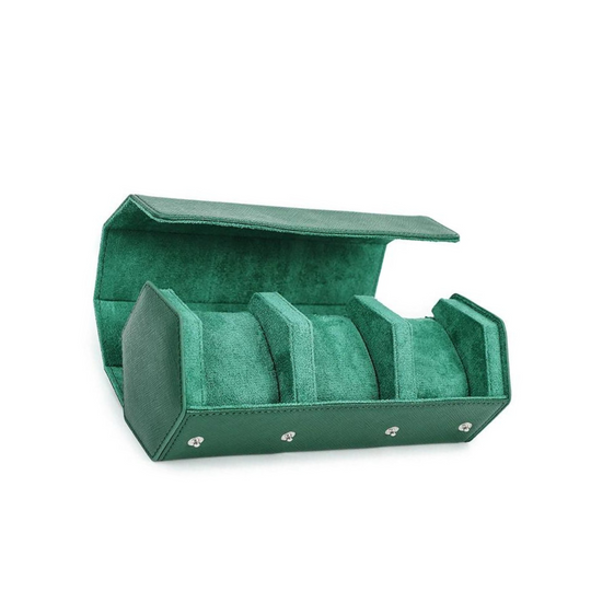 Green Hexagonal Case for 3 Watches