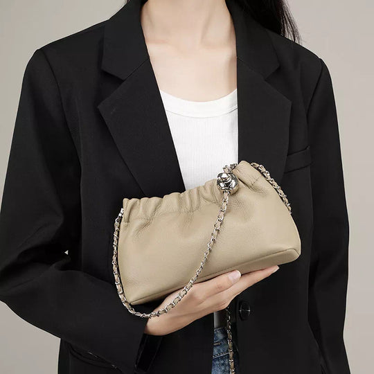 Luxury leather designer crossbody purse