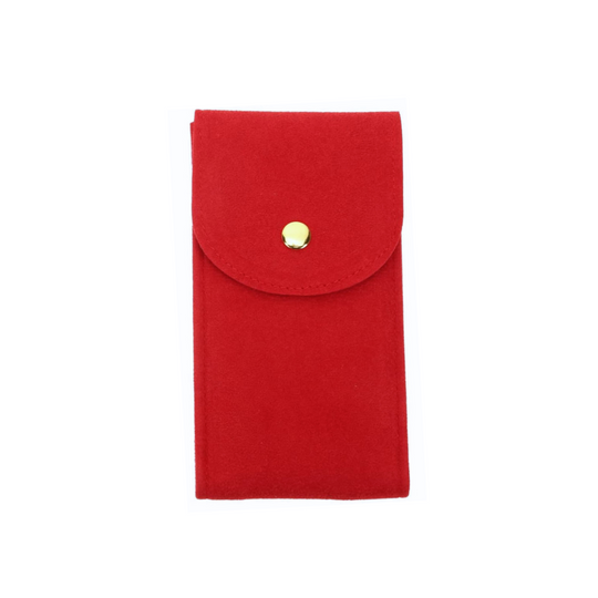 Premium Red Single Slot Fabric Watch Pouch