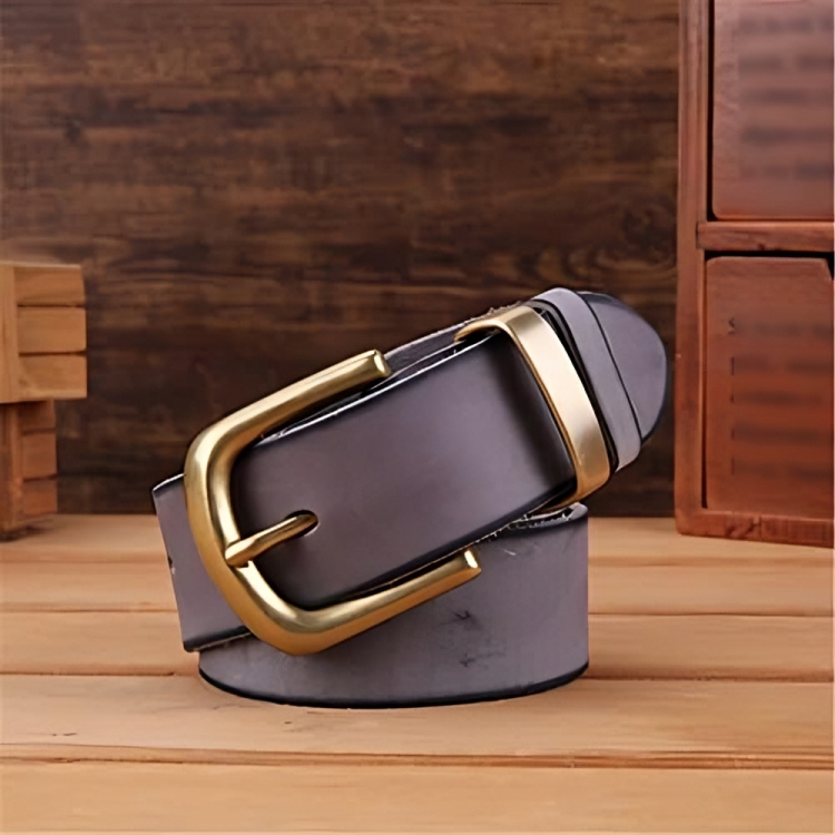 Affordable Grey Leather Western Belt For Men