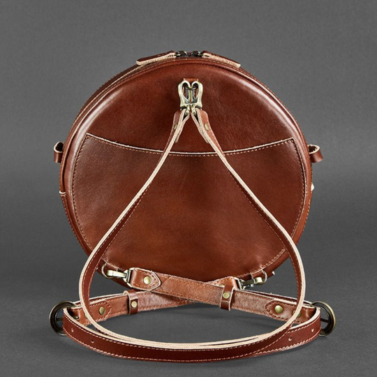 round leather bag strap