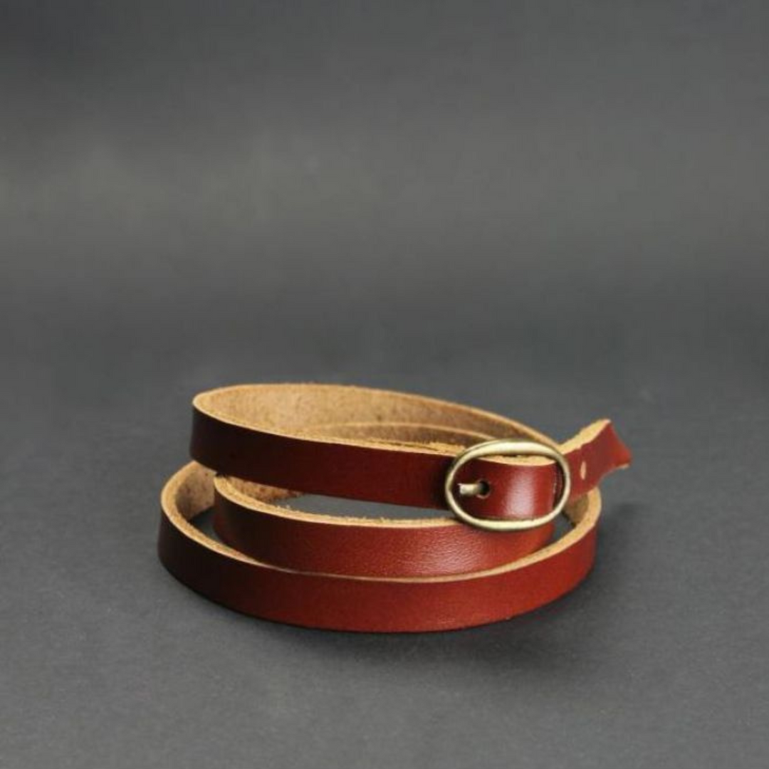 thin leather bracelet strap