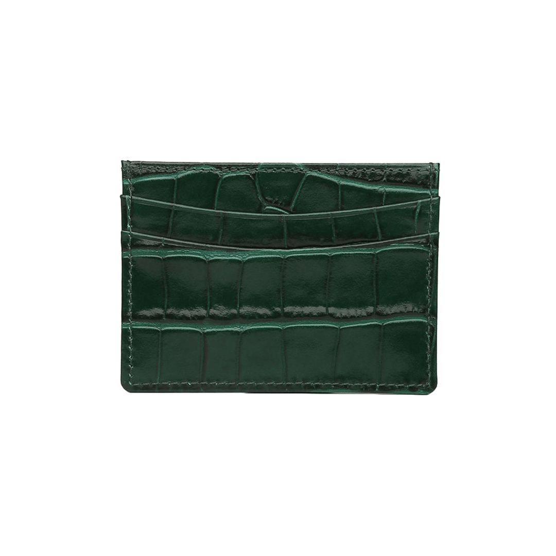 Luxury Card Holder in Italian Crocodile Leather - Leather Purse Backpack