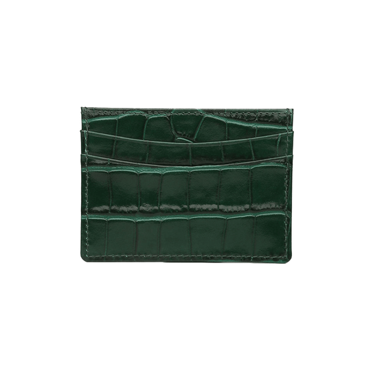 Luxury Card Holder in Italian Crocodile Leather - Leather Purse Backpack