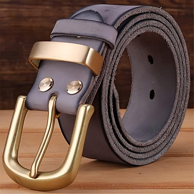 Affordable Grey Leather Western Belt For Men