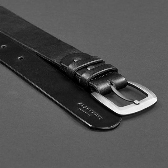 Handmade Genuine Men's Narrow Leather Belt for Jeans