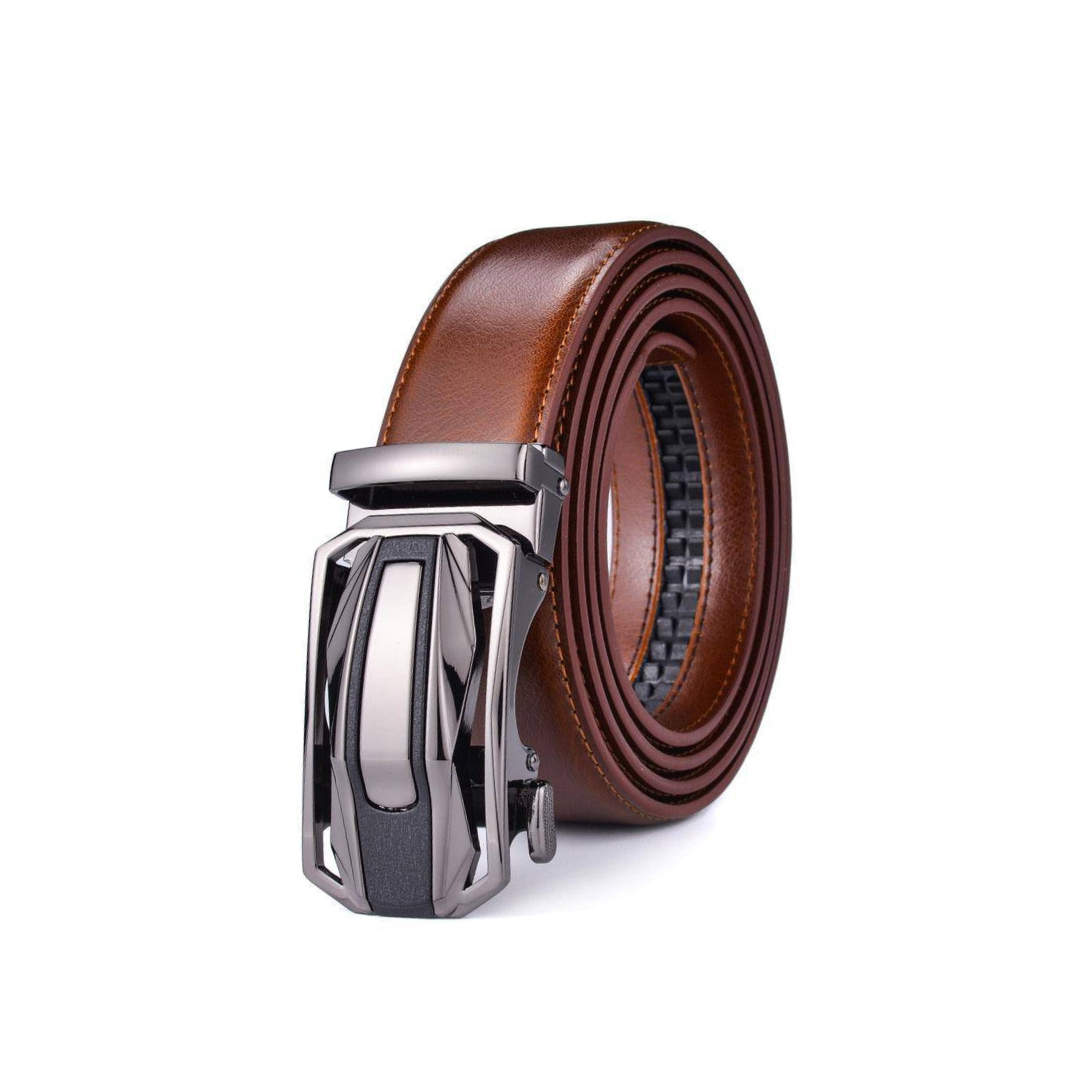 Designer Leather Suit Belt For Men, Lotus Model - Leather Purse Backpack