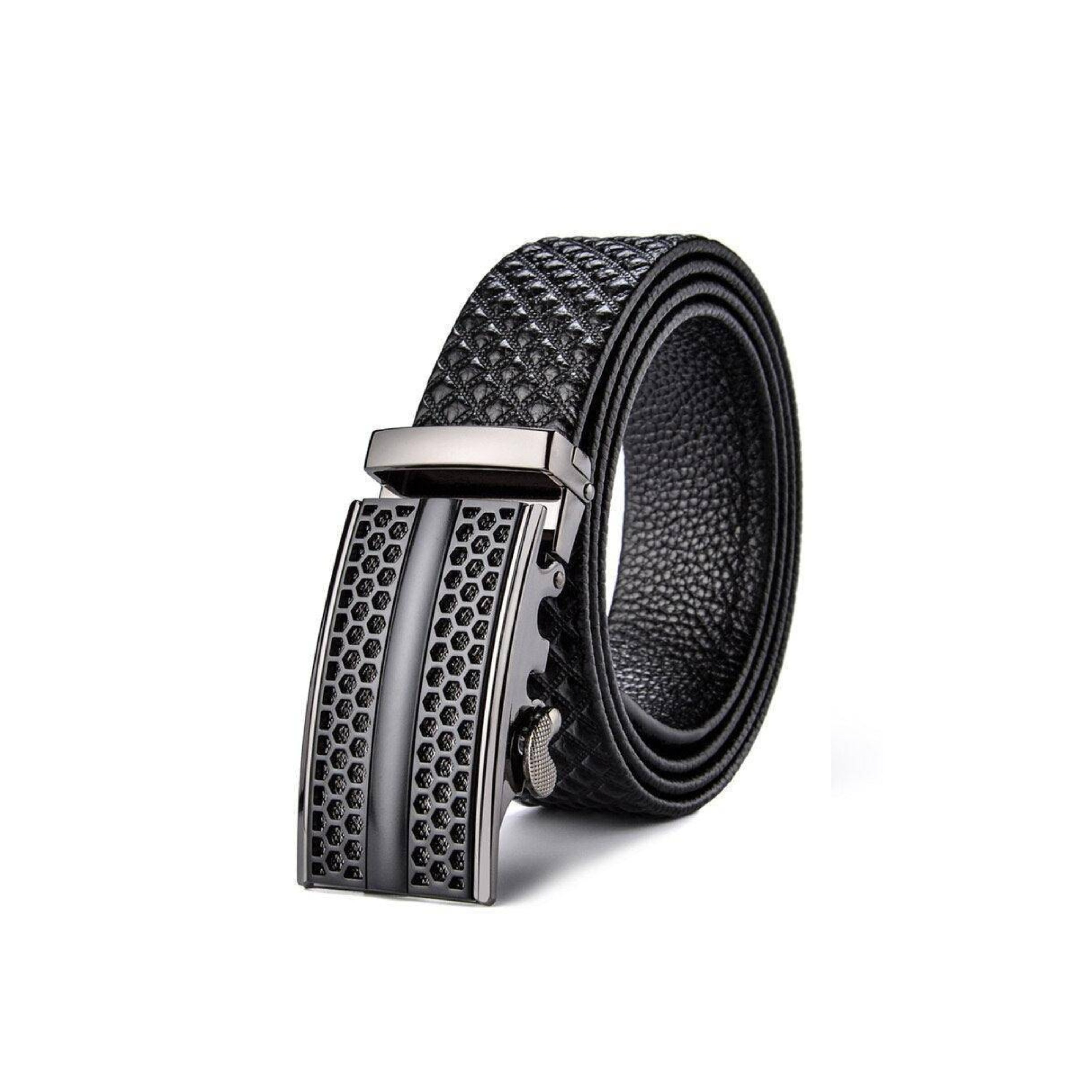 Black Leather Suit Belt For Men, Shertur Model - Leather Purse Backpack