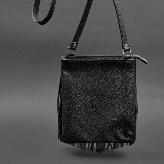 genuine leather fringe purse