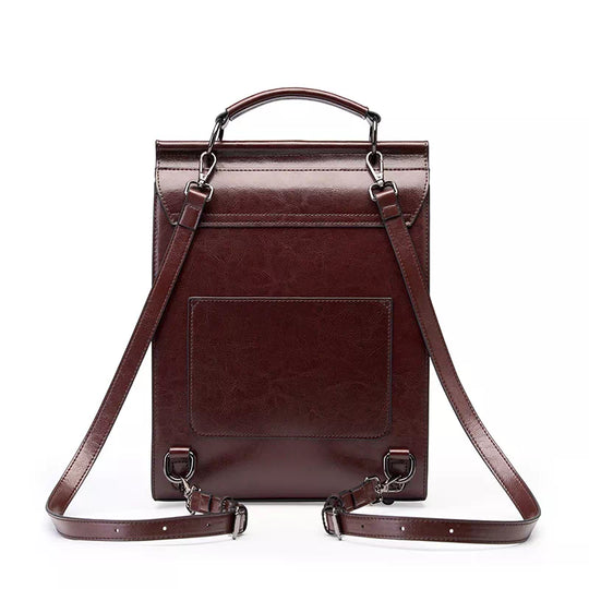 Chic and trendy leather backpack for stylish women