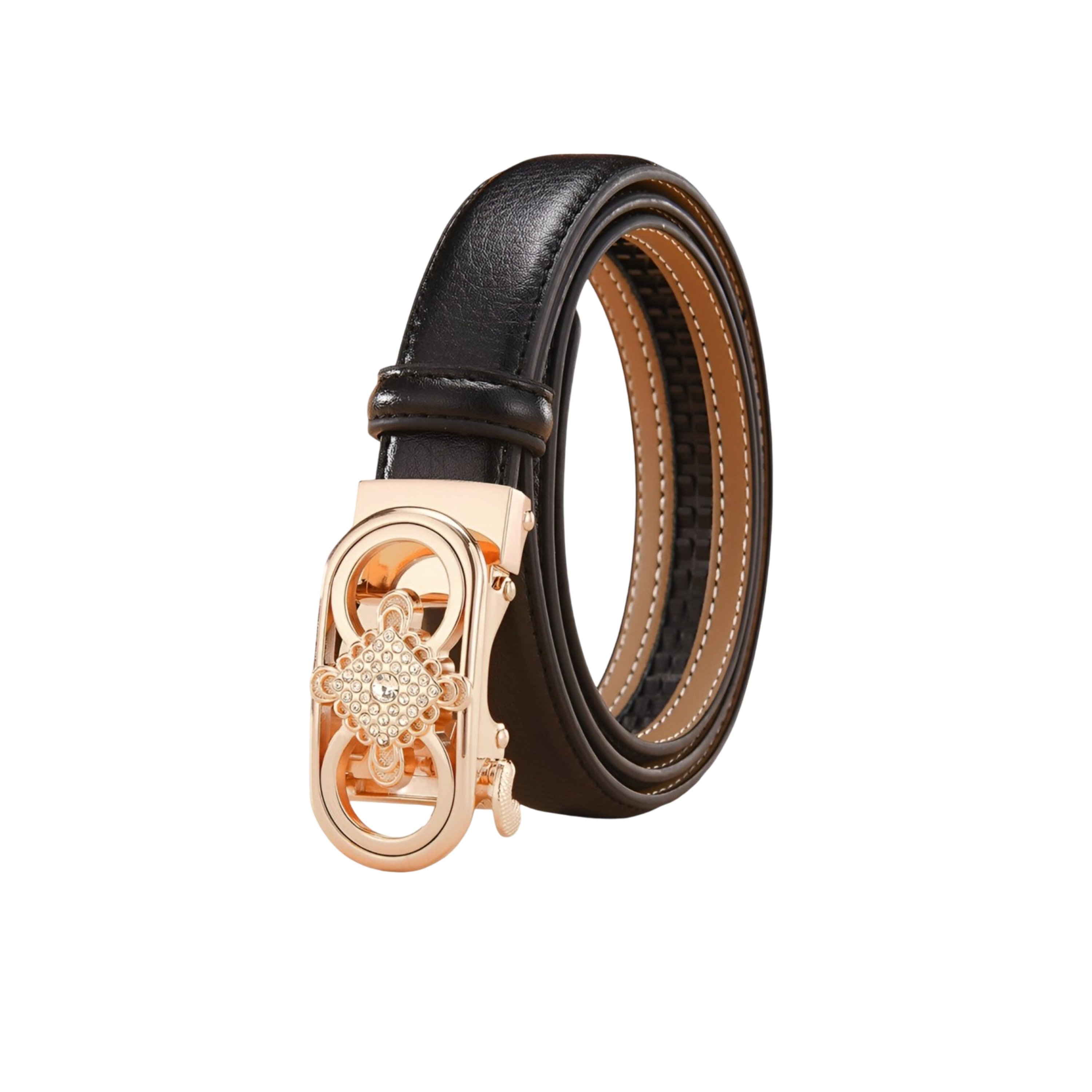 Automatic Leather Belt For Women, Selma Model - Leather Purse Backpack