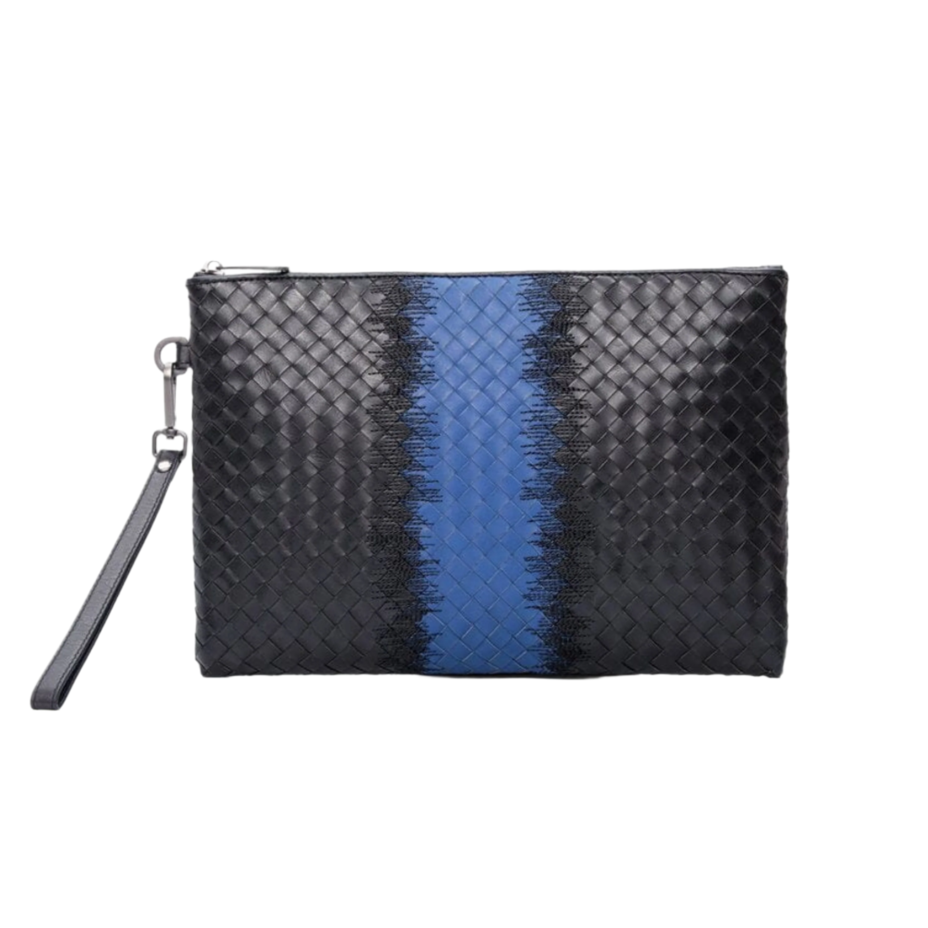 Fashionable Leather Knitted Men's Business Clutch Bag - Leather Purse Backpack