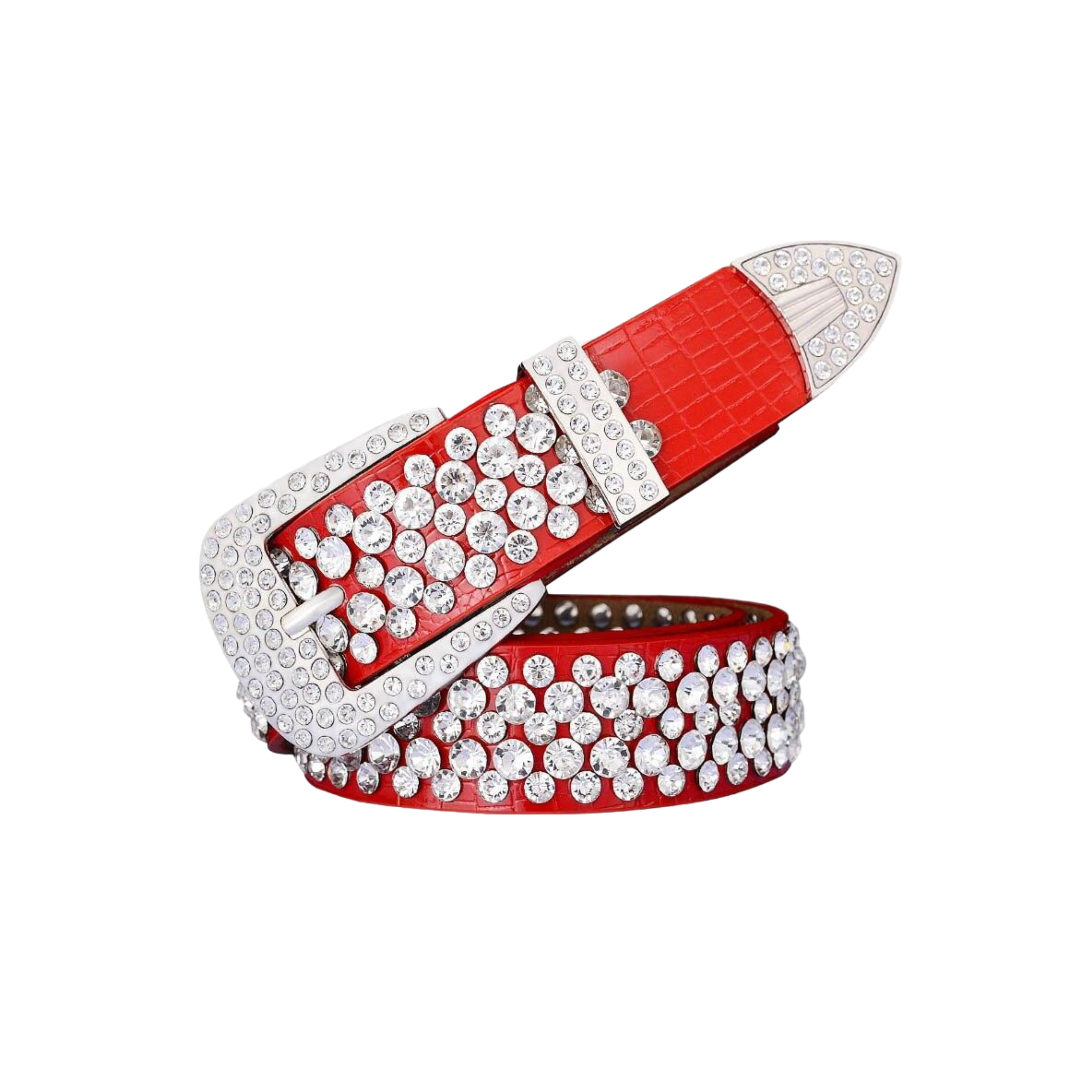 Rhinestone Leather Belt For Women, Syndra Model - Leather Purse Backpack