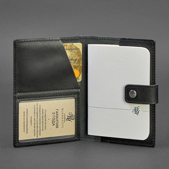 Slim leather passport wallet
