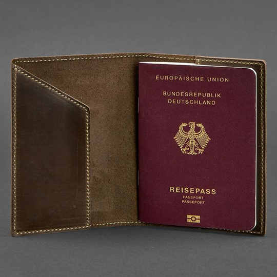German passport cover with coat of arms