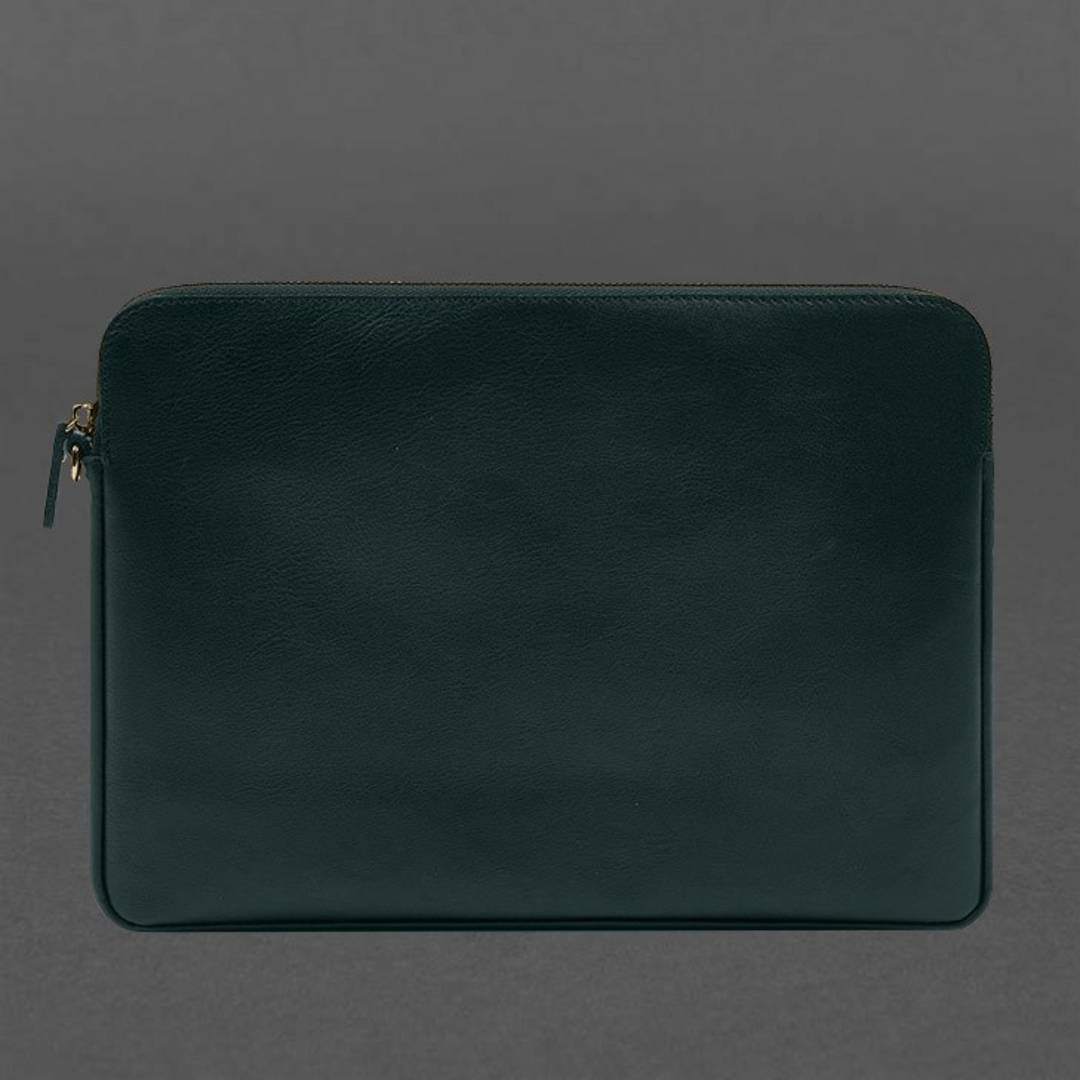 Slim laptop case leather