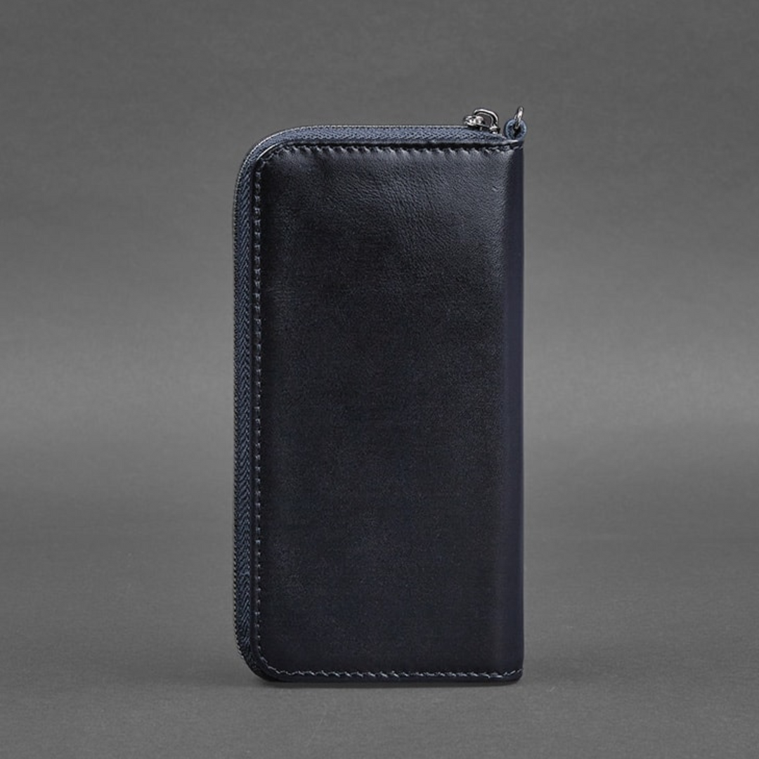 mens leather wallet with zipper compartment
