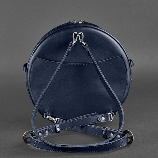 round vintage leather bag