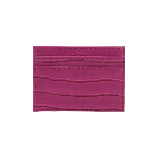 Luxury Card Holder in Italian Crocodile Leather - Leather Purse Backpack