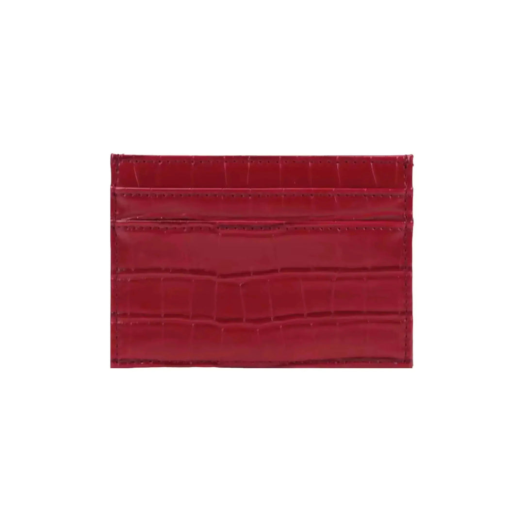 Luxury Card Holder in Italian Crocodile Leather - Leather Purse Backpack