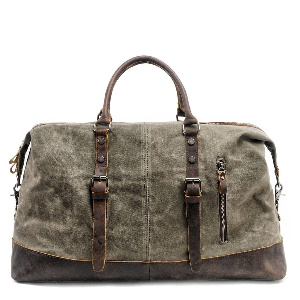 Retro-inspired weekend travel duffle for men and women