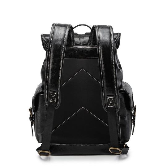 Chic designer vintage-inspired leather backpack
