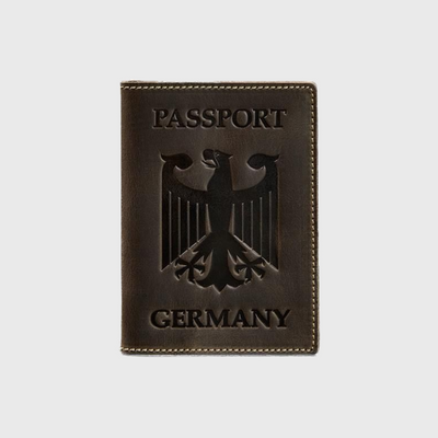 German passport cover with coat of arms