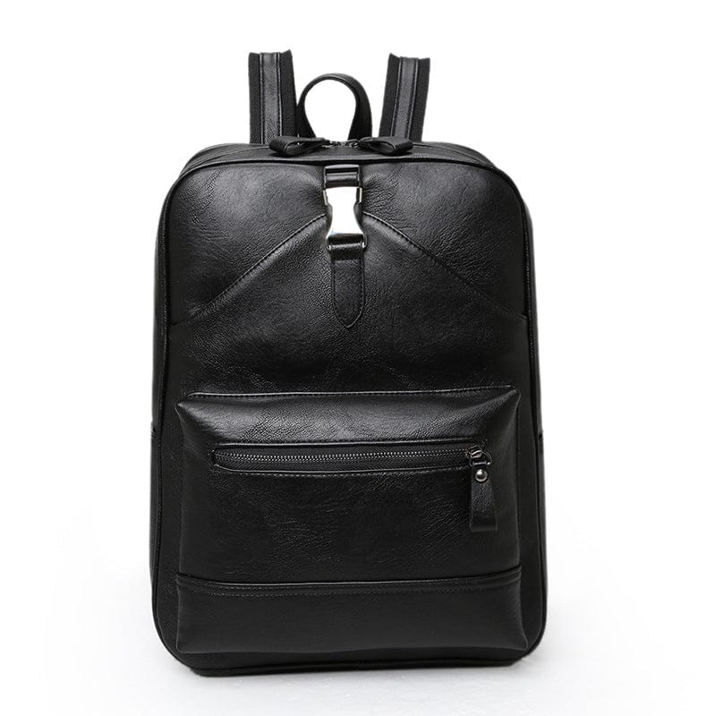 Modern Exclusive Design Leather Backpack Black