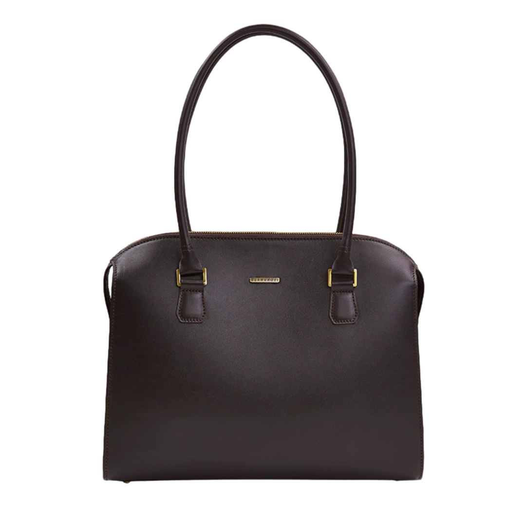 Casual Women's Leather Briefcase Messenger Bag - Leather Purse Backpack