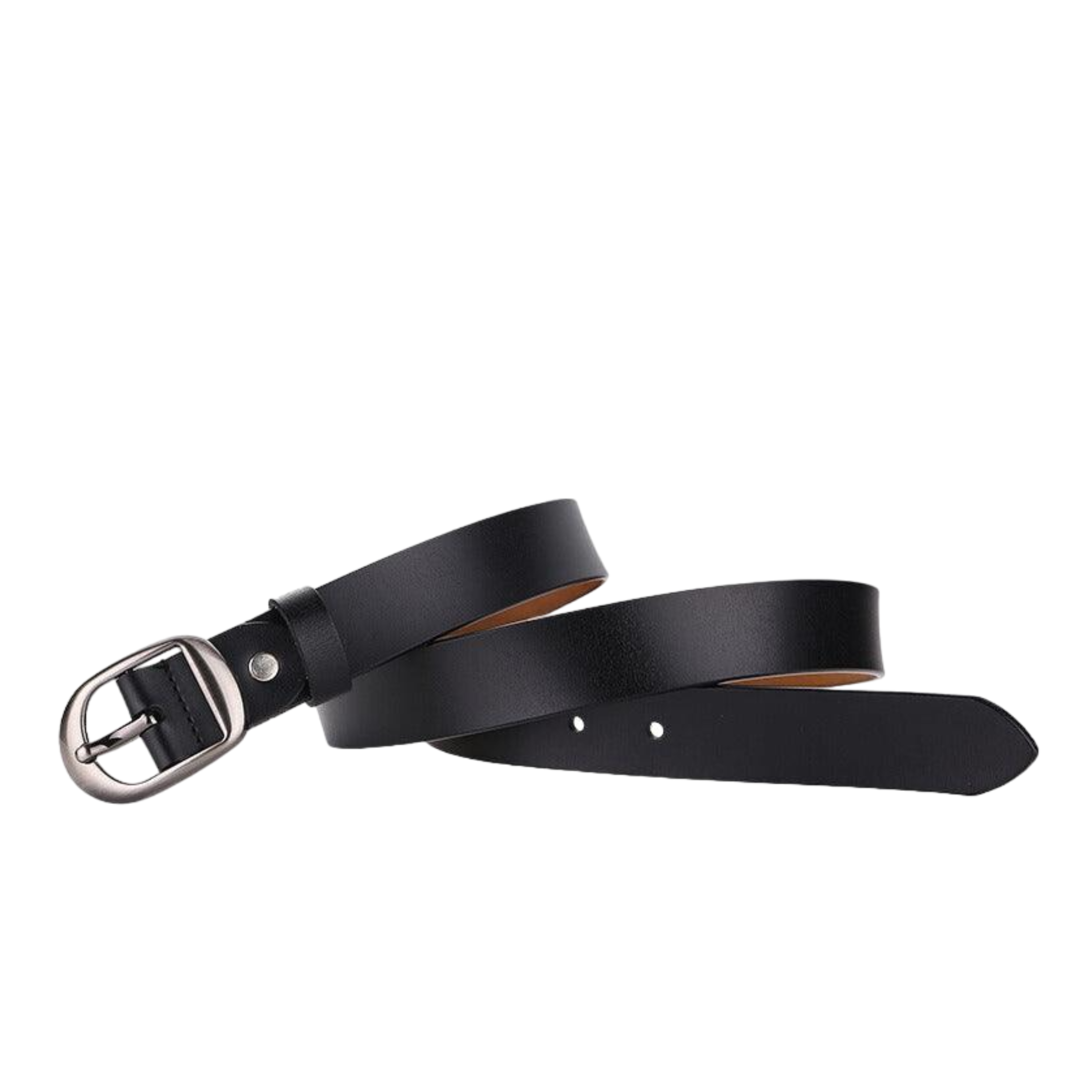Smooth Leather Belt For Women With Chic Buckle, Karen Model - Leather Purse Backpack