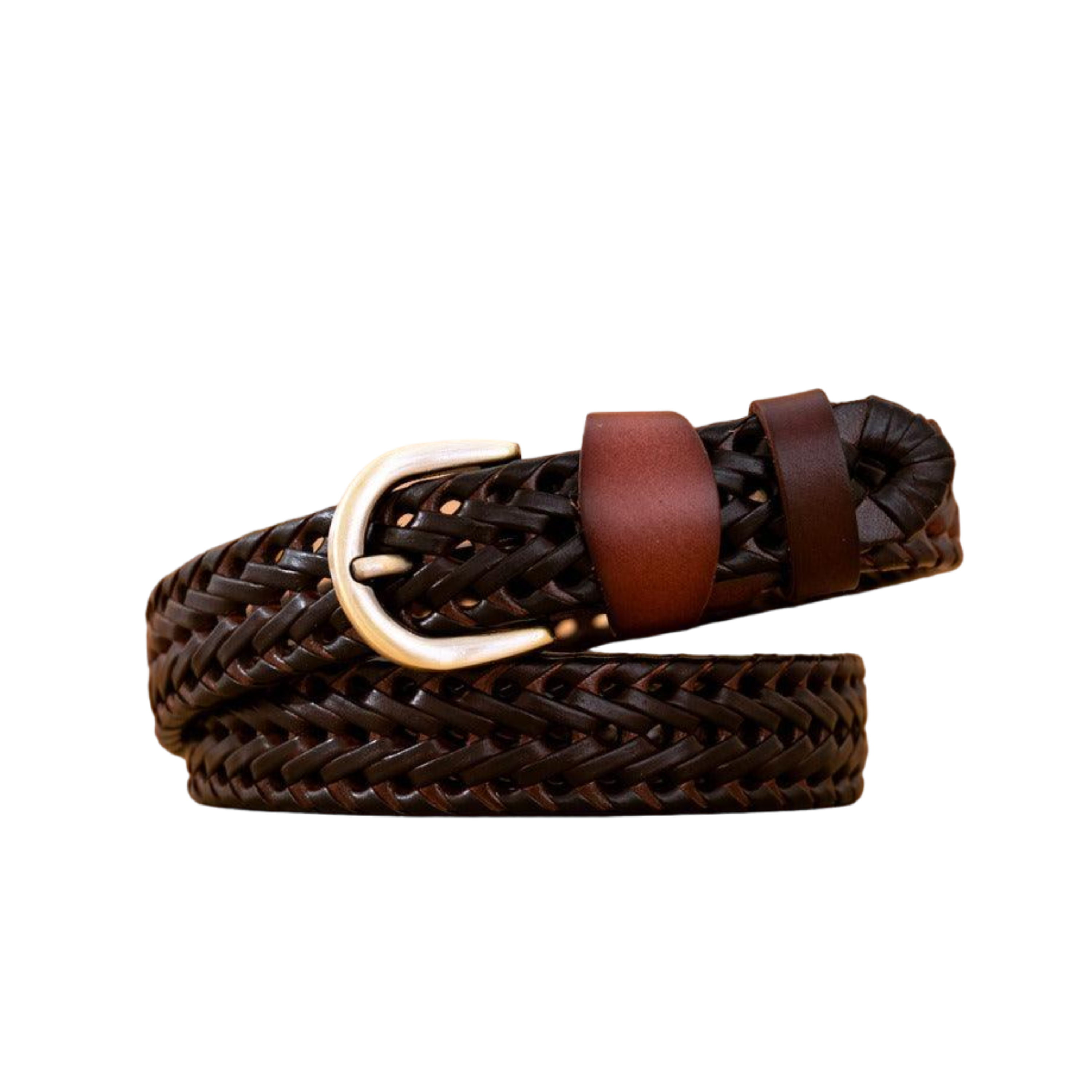 Durable Braided Leather Belt For Women, Mariam Model - Leather Purse Backpack