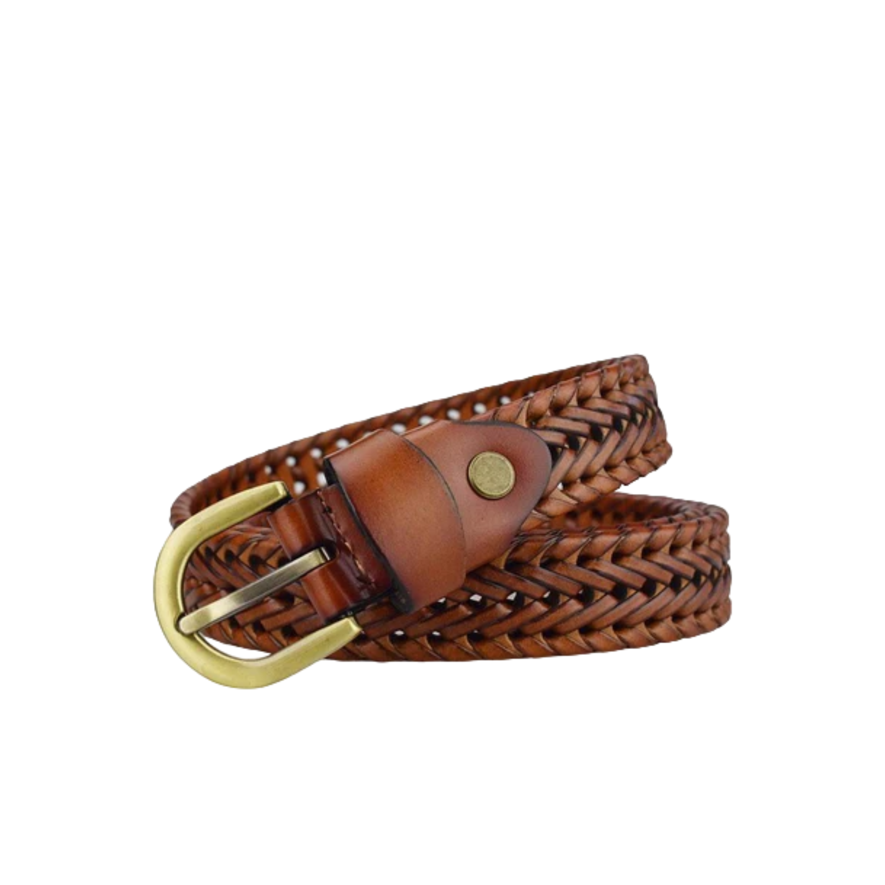 Formal Braided Leather Belt For Women, Marika Model - Leather Purse Backpack