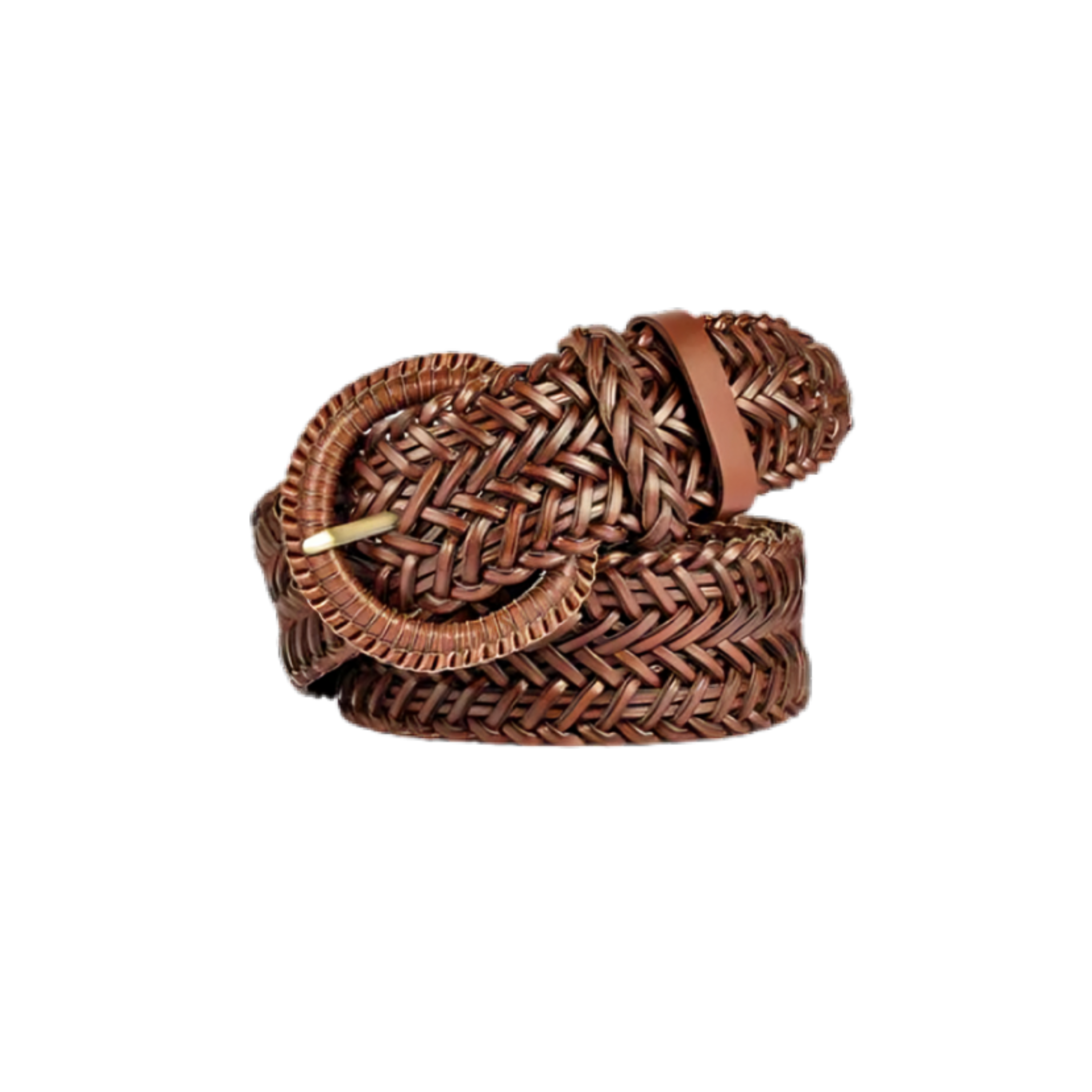 Classic Braided Leather Belt For Women, Emma Model - Leather Purse Backpack