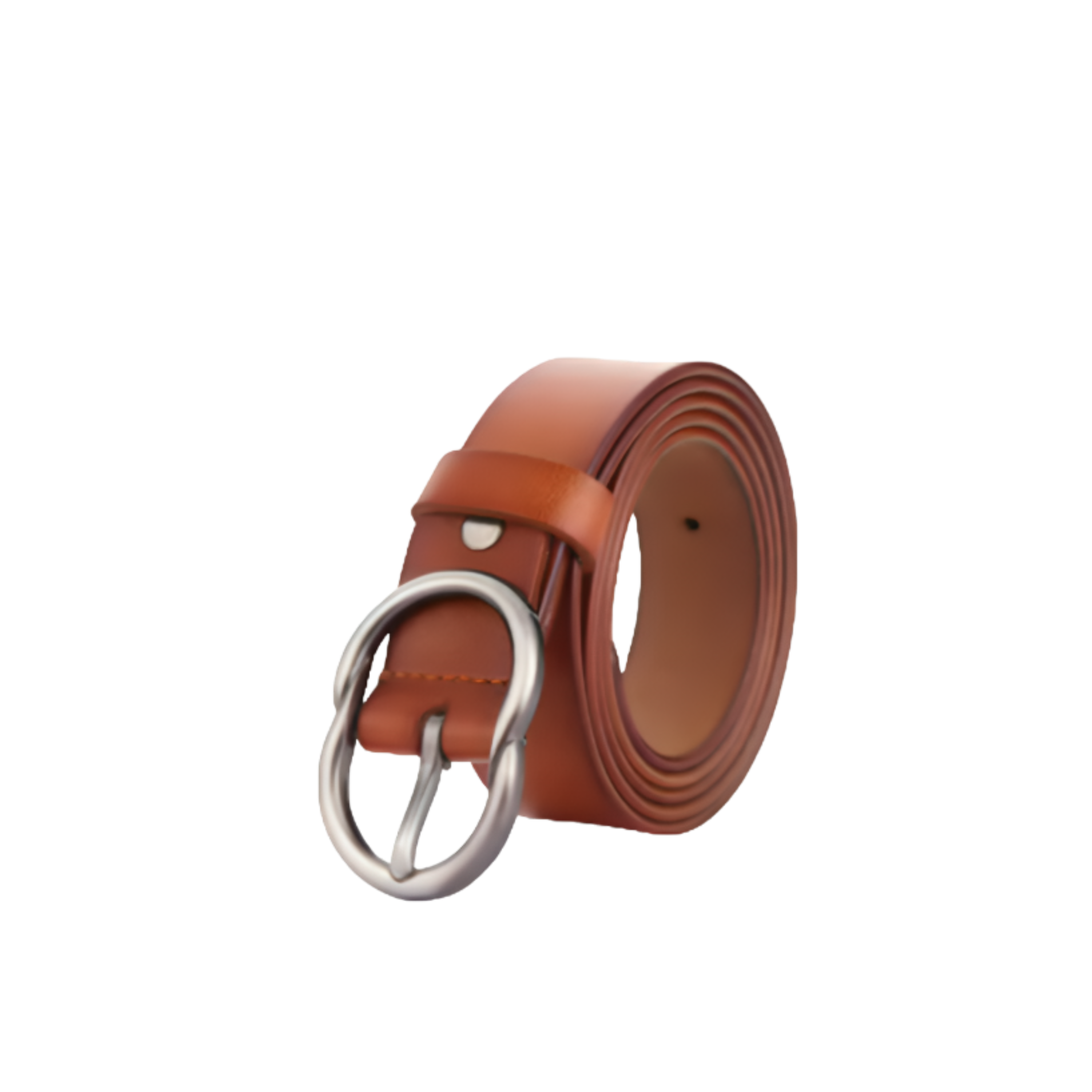 Smooth Leather Belt For Women With Retro Buckle, Erin Model - Leather Purse Backpack